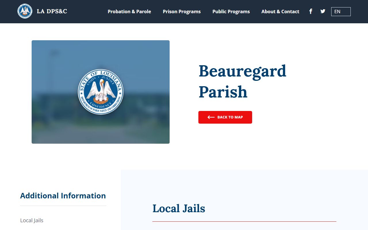 Beauregard Parish Court records Louisiana DOC parish office listing